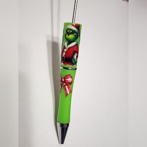 Christmas Beadable Pen Gr Green Monster‎ Xmas Craft Crafting Beads Beading DIY